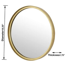 Load image into Gallery viewer, Round Gold Wall Mirror, 10 Inch/14 Inch/18 Inch