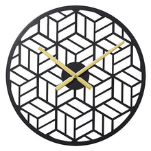 Load image into Gallery viewer, Modern Black Wall Silent Clocks 15.75"