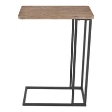 Load image into Gallery viewer, Dark Brown C Shaped Table Under Sofa Bed Table