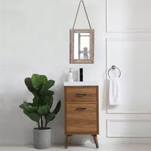 Load image into Gallery viewer, HAWOO Rustic Wood Frame Wall Mirror