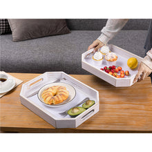 Load image into Gallery viewer, 2PCS Whitewash Wood Serving Trays with Handles