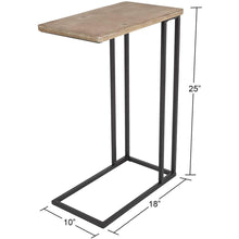 Load image into Gallery viewer, Dark Brown C Shaped Table Under Sofa Bed Table