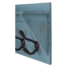 Load image into Gallery viewer, Coat Rack Shelf Wall Mounted 5 Hooks Wooden Rack, Set of 2