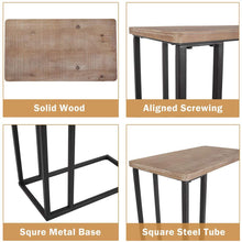 Load image into Gallery viewer, Dark Brown C Shaped Table Under Sofa Bed Table