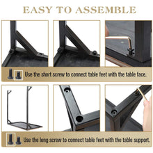 Load image into Gallery viewer, Dark Brown C Shaped Slide End Table