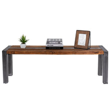 Load image into Gallery viewer, 56'' Long Farmhouse Solid Wood Bench