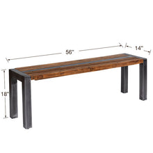 Load image into Gallery viewer, 56'' Long Farmhouse Solid Wood Bench