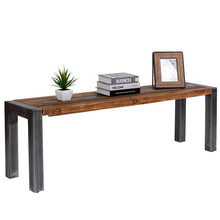 Load image into Gallery viewer, 56'' Long Farmhouse Solid Wood Bench