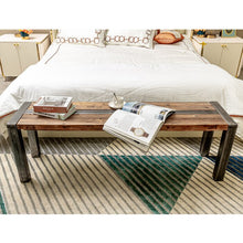 Load image into Gallery viewer, 56'' Long Farmhouse Solid Wood Bench