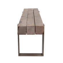 Load image into Gallery viewer, 56'' Long Rustic Solid Wood Bench