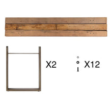 Load image into Gallery viewer, 56'' Long Rustic Solid Wood Bench