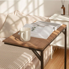 Load image into Gallery viewer, Dark Brown C Shaped Slide End Table