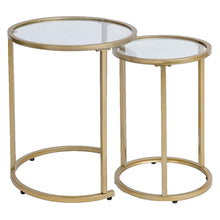 Load image into Gallery viewer, Glass Nesting Side Tables, Set of 2