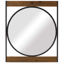 Load image into Gallery viewer, Round Wall Mirror with Square Metal