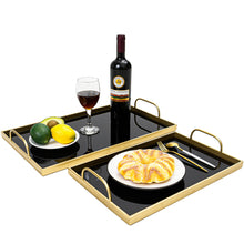 Load image into Gallery viewer, Decorative Black food Trays ,2PCS