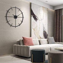 Load image into Gallery viewer, Black 21 Inch Silent Wall Clocks