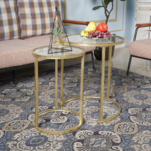 Load image into Gallery viewer, Glass Nesting Side Tables, Set of 2