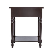 Load image into Gallery viewer, Rustic 1-Drawer Nightstand, Dark Brown/White