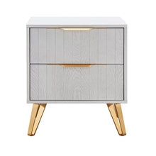 Load image into Gallery viewer, 2 - Drawers Nightstand, White End Table
