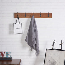 Load image into Gallery viewer, Brown Wall Mounted Coat Rack Hooks