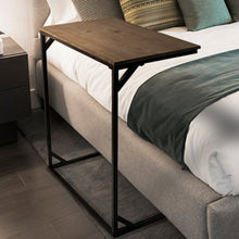 Load image into Gallery viewer, Dark Brown C Shaped Slide End Table