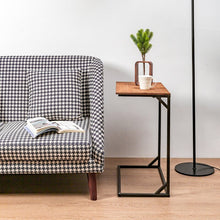 Load image into Gallery viewer, Dark Brown C Shaped Slide End Table