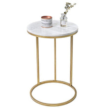 Load image into Gallery viewer, Marble Sofa Laptop C Shaped Side Table for Coffee Sofa Living Room Bedroom