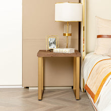 Load image into Gallery viewer, Hawoo Accent gold wooden nightstand