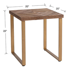 Load image into Gallery viewer, Hawoo Accent gold wooden nightstand