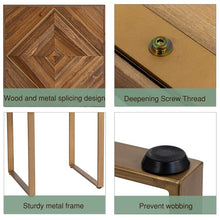 Load image into Gallery viewer, Hawoo Accent gold wooden nightstand