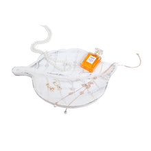 Load image into Gallery viewer, White Decorative Tray Leaf Design, Farmhouse Serving Tray
