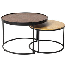 Load image into Gallery viewer, HAWOO Round Nesting Coffee Tables Set of 2