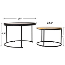Load image into Gallery viewer, HAWOO Round Nesting Coffee Tables Set of 2