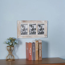 Load image into Gallery viewer, Rustic White Wall Mounted Wood Collage 4x6 Picture Photo Frame