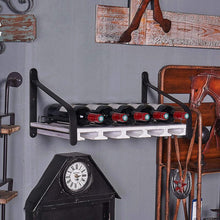 Load image into Gallery viewer, wall wine rack in black/white