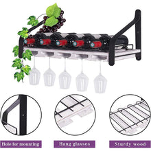 Load image into Gallery viewer, wall wine rack in black/white