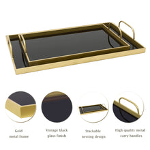 Load image into Gallery viewer, Decorative Black food Trays ,2PCS