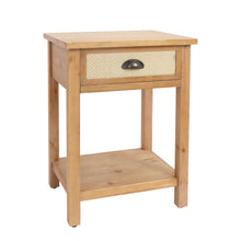 Load image into Gallery viewer, Nature Wood Night Stand Beside Table with Drawer
