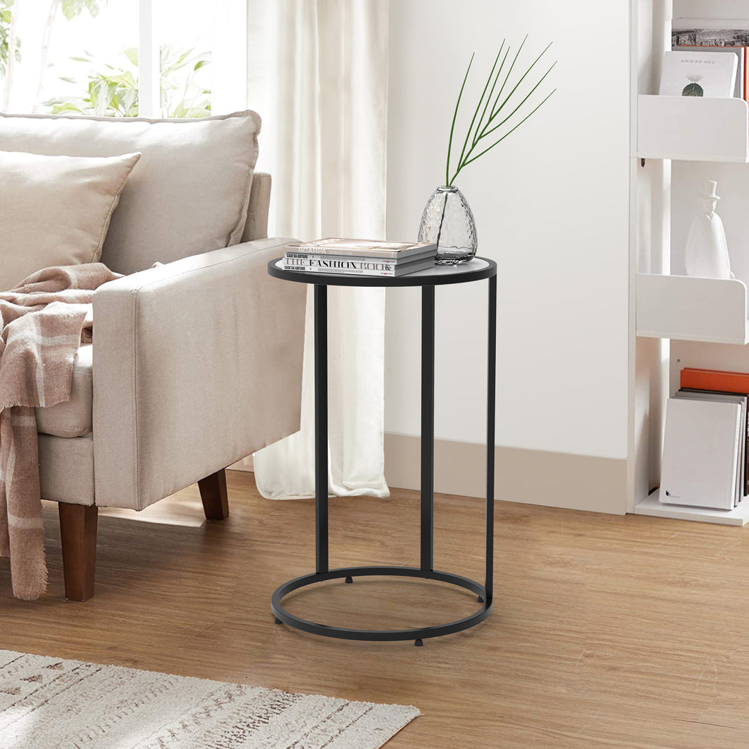 Round C Shaped Side Table for Living Room
