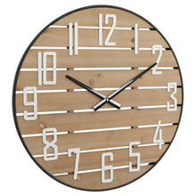 Load image into Gallery viewer, Farmhouse 24 Inch Round Wooden Wall Clock
