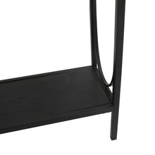 Load image into Gallery viewer, Black Side Table With 2 Storage Shelves for Entryway
