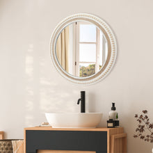 Load image into Gallery viewer, Distressed Decorative Mirror with White Beaded
