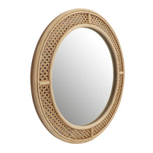 Load image into Gallery viewer, 24Inch Rustic Round Rattan Wall Mirror
