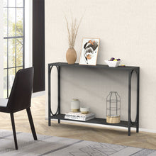 Load image into Gallery viewer, Black Side Table With 2 Storage Shelves for Entryway
