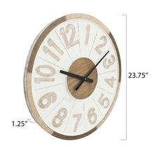 Load image into Gallery viewer, 24 Inch Round Modern Wall Clock with Large Numerals
