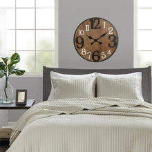 Load image into Gallery viewer, Farmhouse Wood Large Numerals Wall Clock 24 Inch
