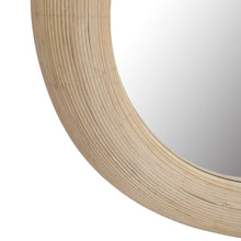 Load image into Gallery viewer, 31.5” Rustic Round Mirror with Thick Wood Frame
