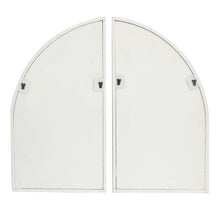 Load image into Gallery viewer, Farmhouse White Arched Window Wall Mirror Set of 2
