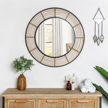 Load image into Gallery viewer, HAWOO 28&#39;&#39; Round Rattan Wall Mirror
