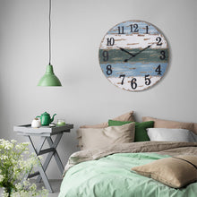 Load image into Gallery viewer, HAWOO 18&#39;&#39; Blue Large Farmhouse Wall Clock

